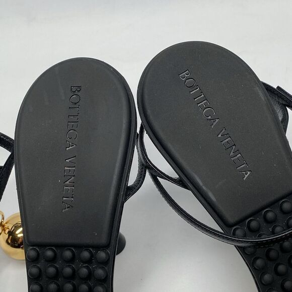 Bottega Veneta Round Toe Chain & Ball Embellished High Heel Sandals size 39 - Picture 11 of 14